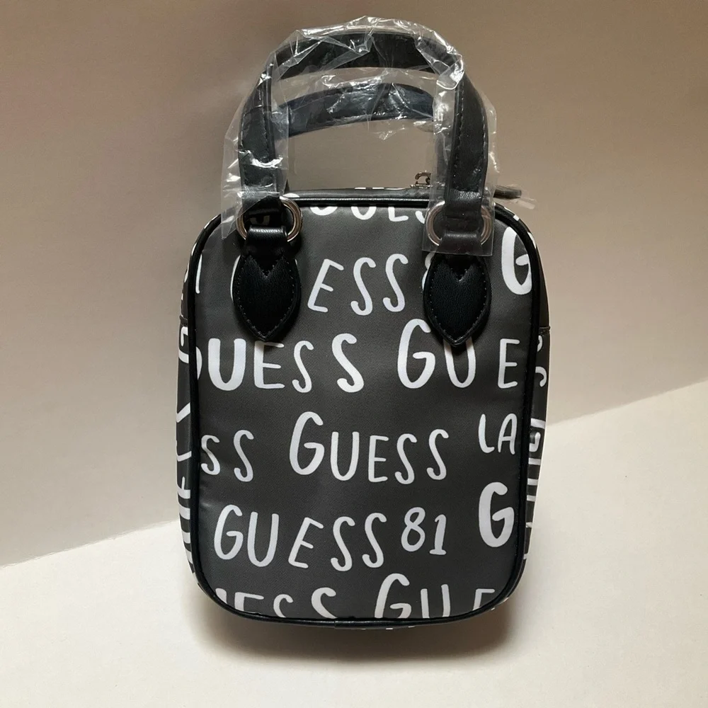 ❌SOLD❌Olive Mini Bag Unisex Small tote GUESS Logo Print Nylon Crossbody Olive Gr_2